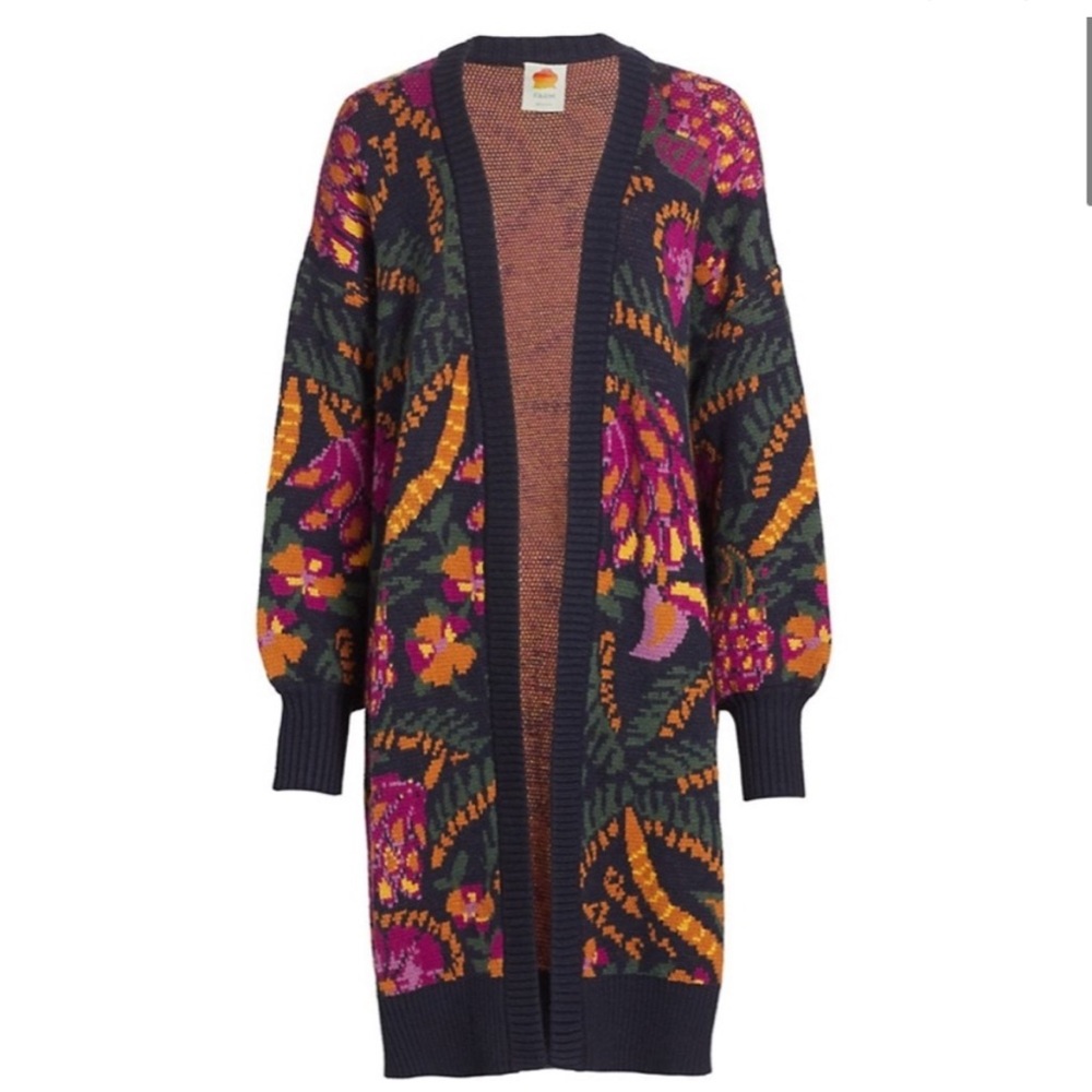 Farm Rio
Brazil Wool-Blend Long Cardigan